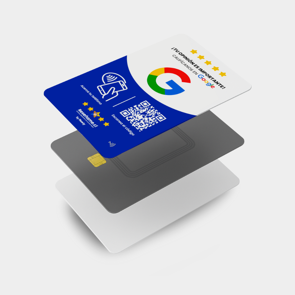 Tarjeta NFC con QR para reseñas en Google